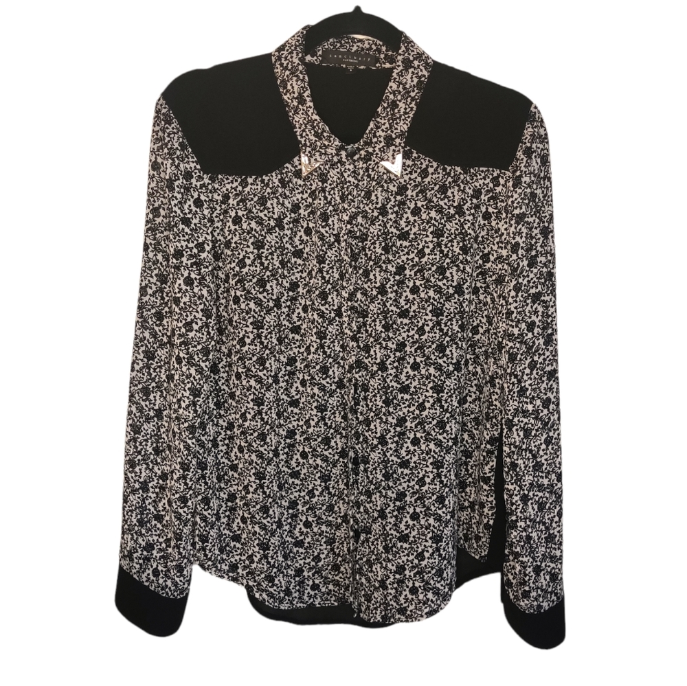 Sanctuary Floral Sheer Button Up